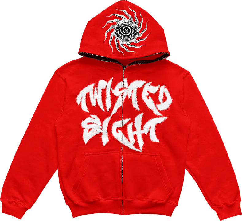 Arsenal Red "Twisted Sight Zip Hoodie"
