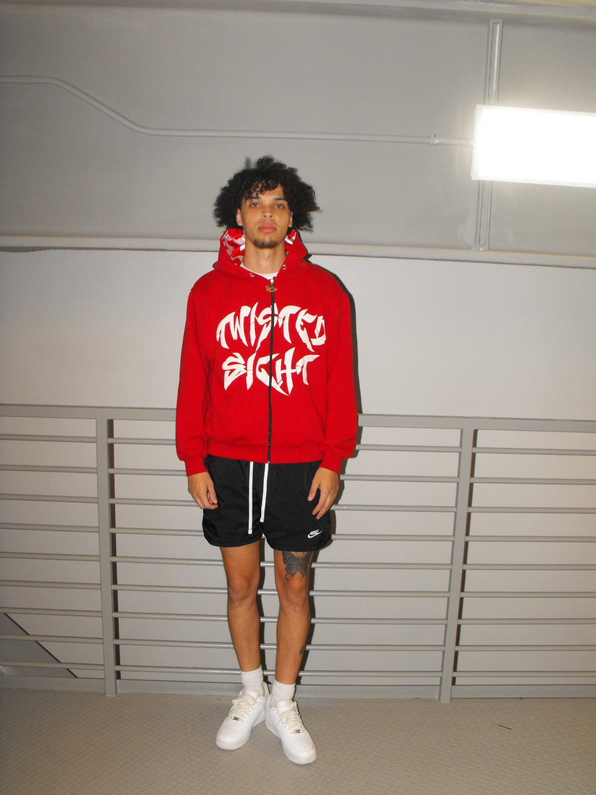 Arsenal Red "Twisted Sight Zip Hoodie"