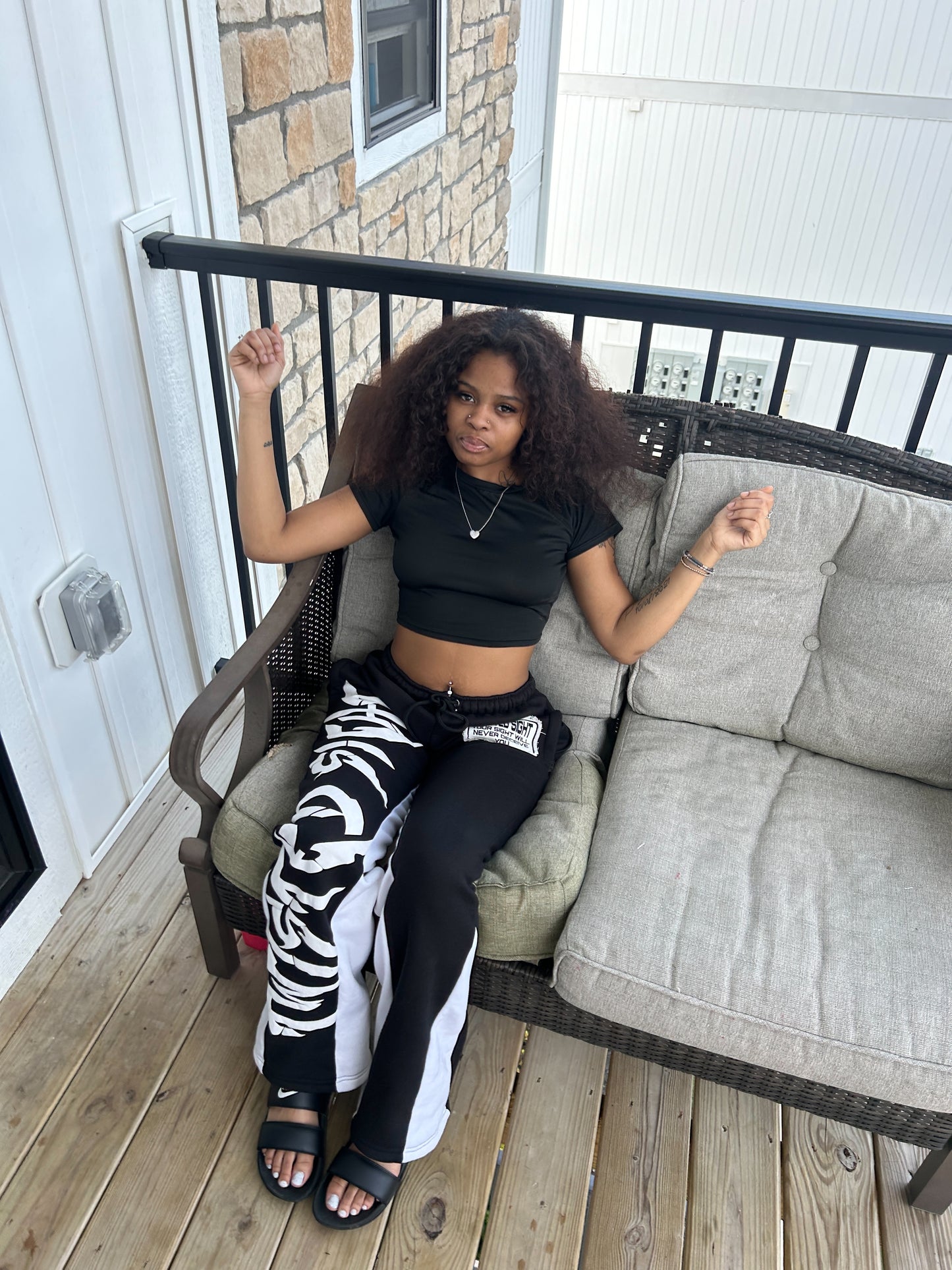 Jet Black "Twisted Sight Sweats